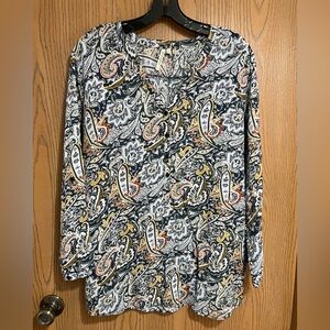 Grand & Greene Black and White Paisley Blouse